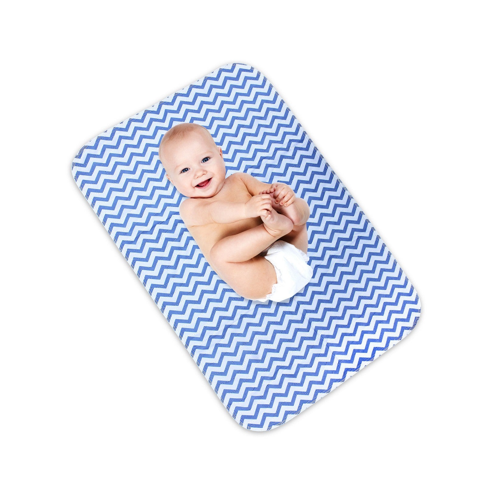 summer infant ultra plush changing pad cover chevron Blue Chevron Diaper Mat